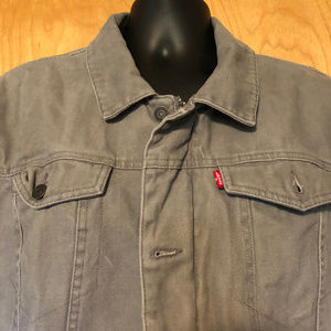 levi's men's cotton canvas laydown trucker jacket
